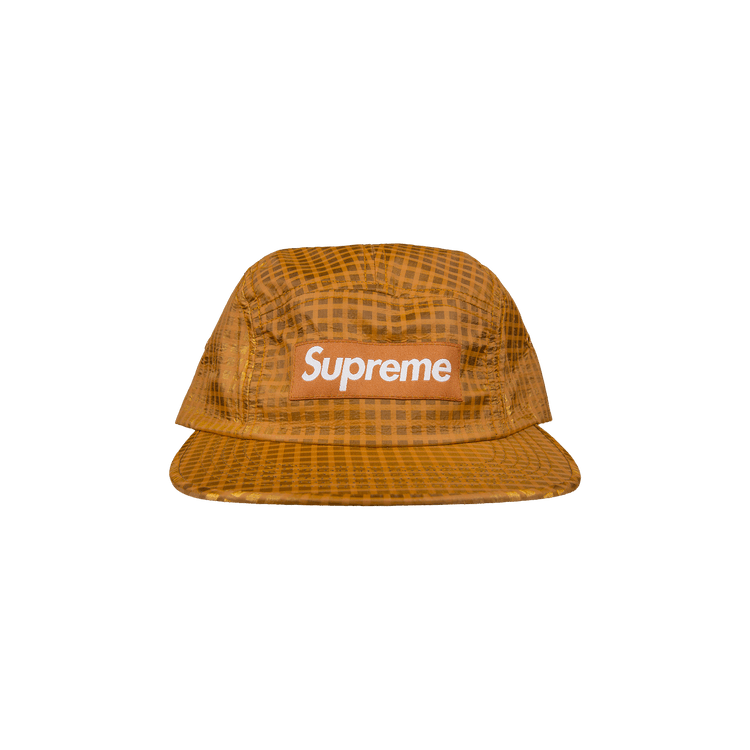 Supreme Metallic Check Camp Cap 'Orange'