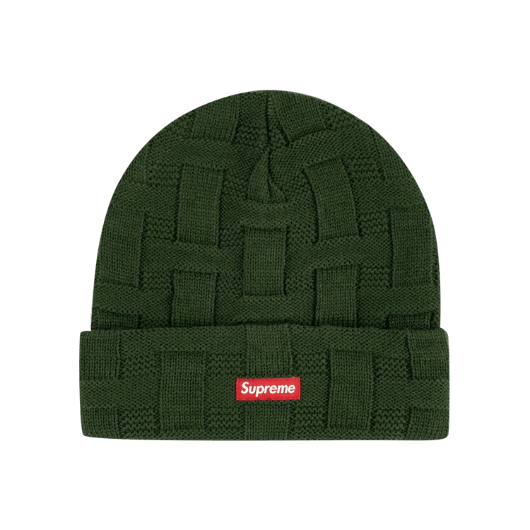 Supreme Basket Weave Beanie 'Green'