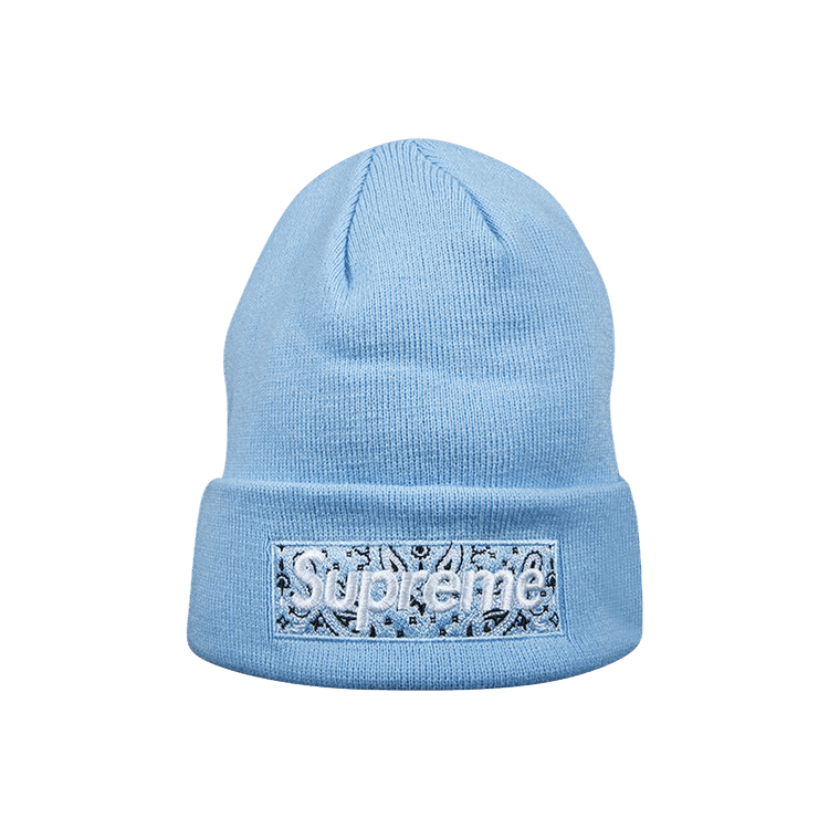 Supreme x New Era Box Logo Beanie 'Light Blue'