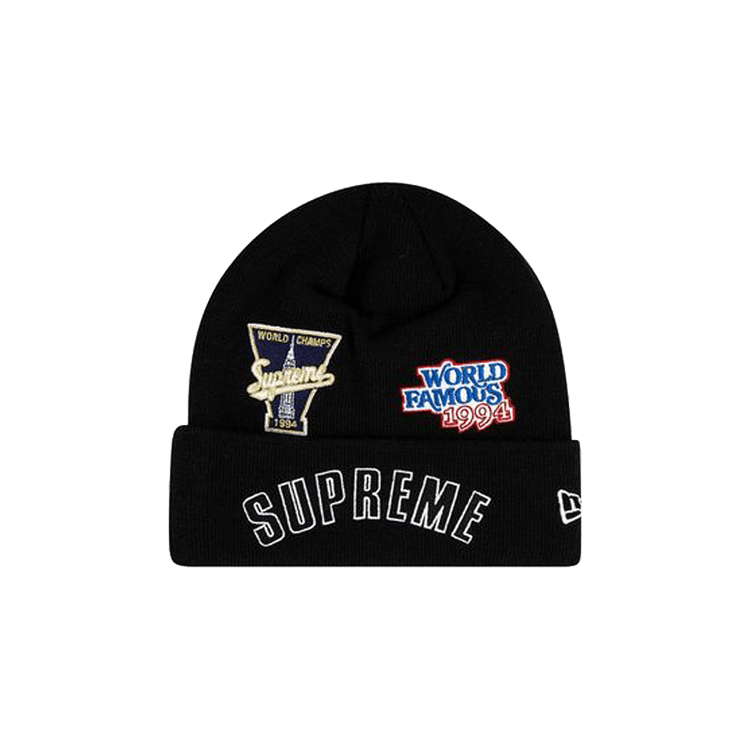 Supreme x New Era x Championship Beanie 'Black'