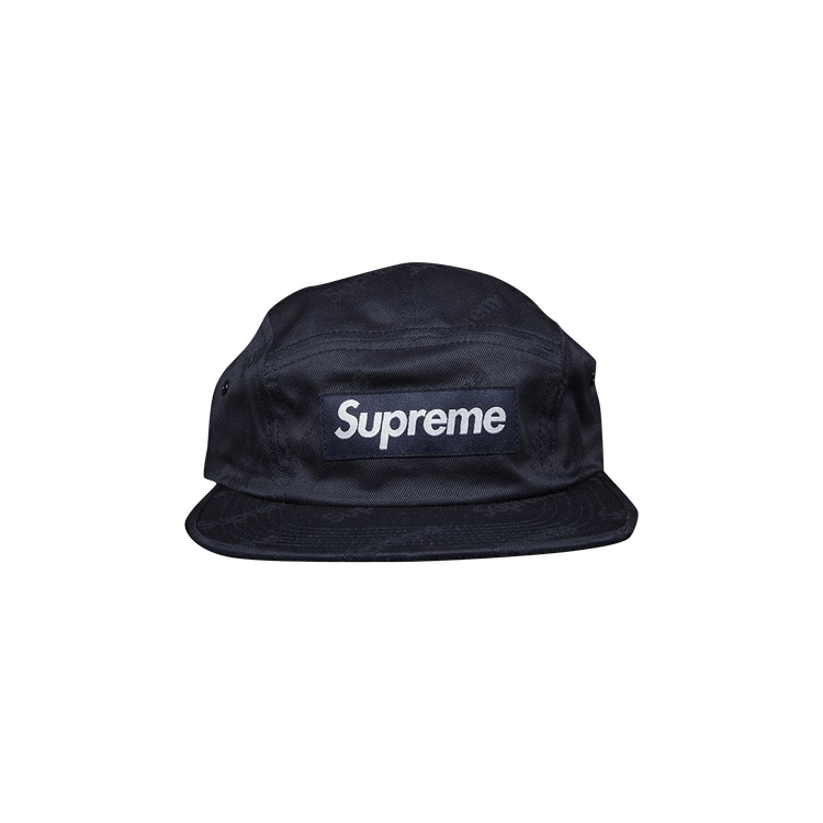 Supreme Jacquard Logos Twill Camp Cap 'Navy'