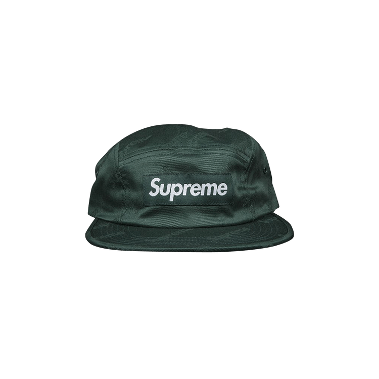 Supreme Jacquard Logos Twill Camp Cap 'Green'