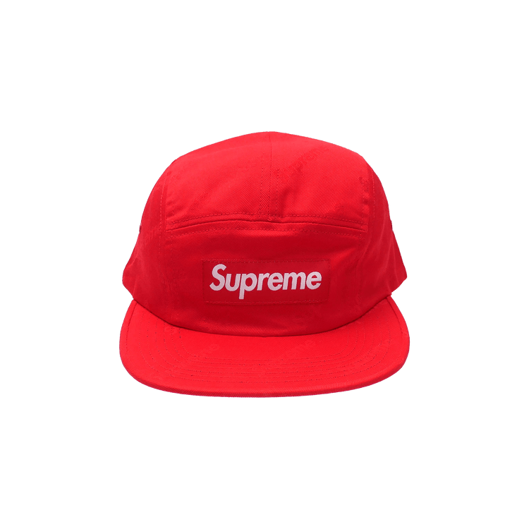 Supreme Jacquard Logos Twill Camp Cap 'Red'