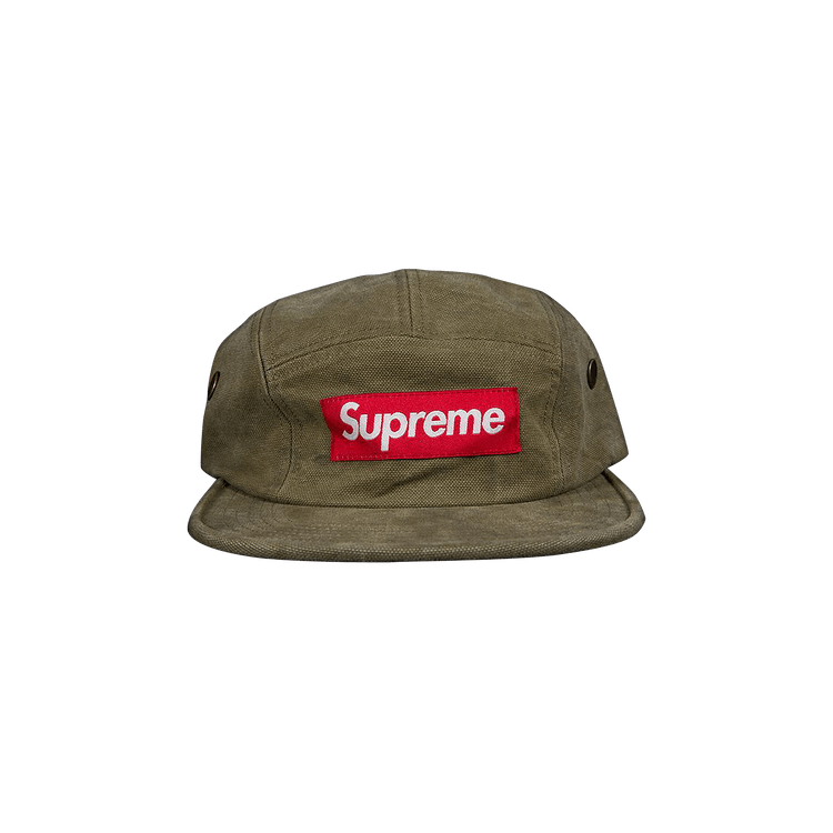 Supreme Washed Canvas Camp Cap 'Olive'