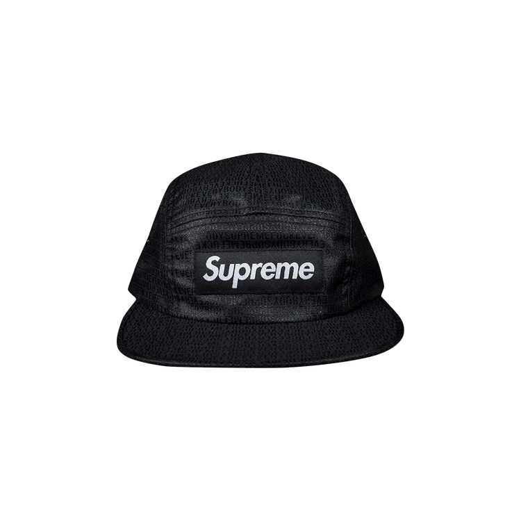 Supreme Fuck Everybody Jacquard Camp Cap 'Black'