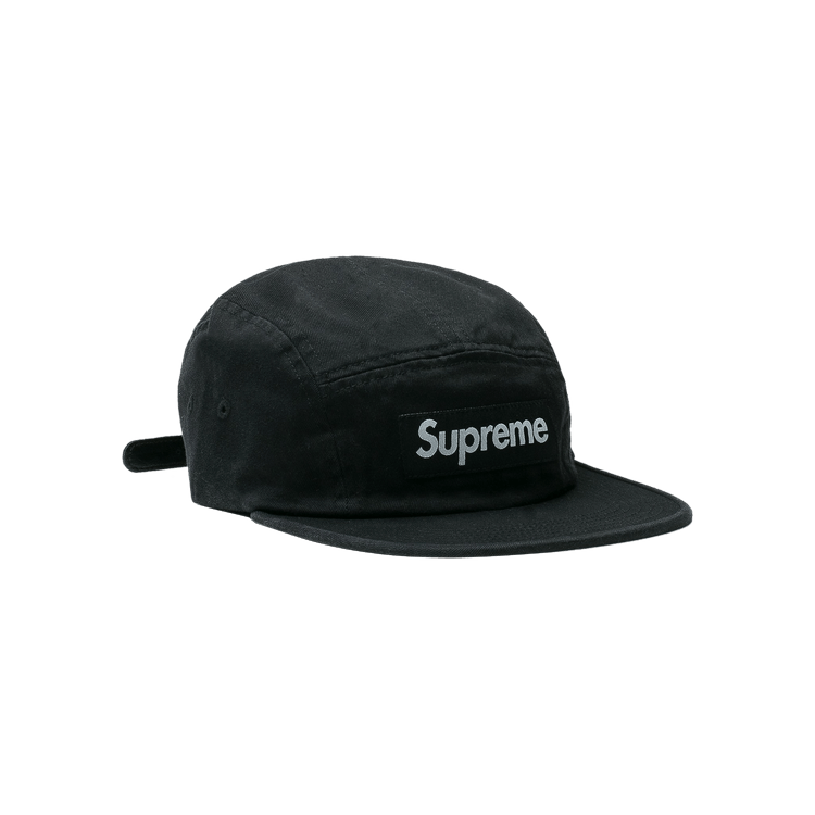 Supreme Washed Chino Twill Camp Cap 'Black'