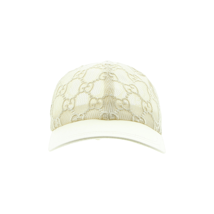 Gucci GG Net Embroidered Baseball Hat 'Cream'