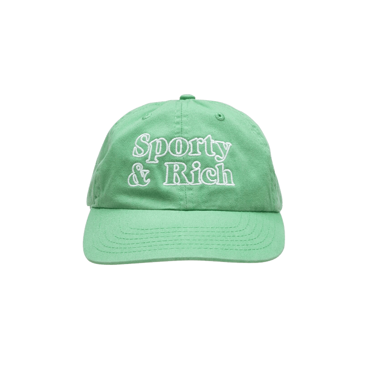 Sporty & Rich Fun Logo Hat 'Junior Mint/White Embroidery'