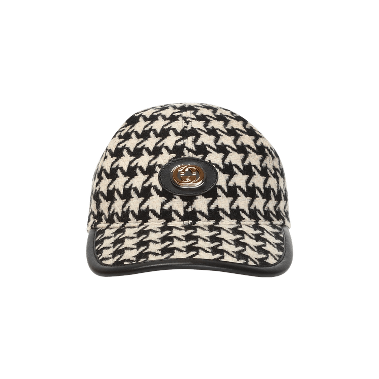 Gucci Houndstooth Baseball Hat 'Black/White'
