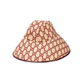Gucci GG Embroidered Raffia Hat 'Ivory/Bordeaux'