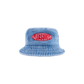 Pleasures Bubble Logo Bucket Hat 'Washed Denim'