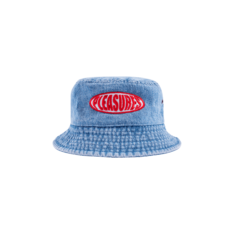Pleasures Bubble Logo Bucket Hat 'Washed Denim'