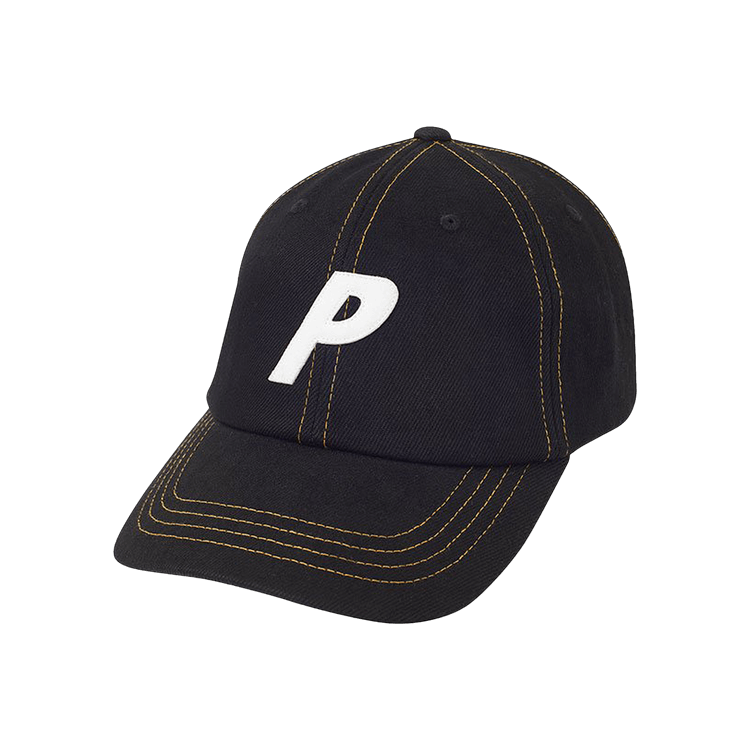 Palace Denim P Six-Panel Hat 'Black Stone Wash'