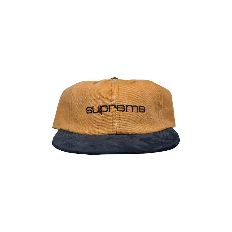 Supreme Denim Suede Compact Logo 6-Panel 'Gold'
