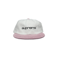 Supreme Denim Suede Compact Logo 6-Panel 'White'