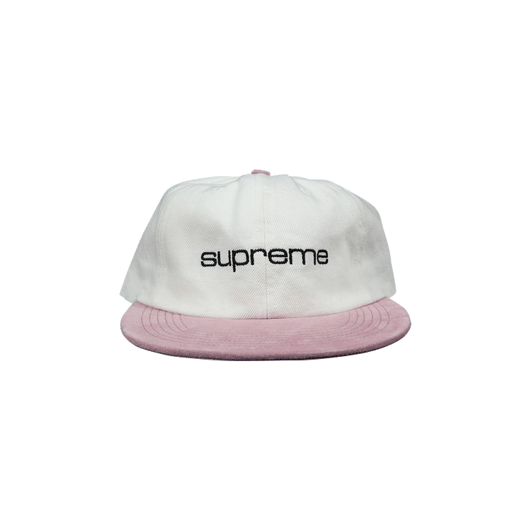 Supreme Denim Suede Compact Logo 6-Panel 'White'