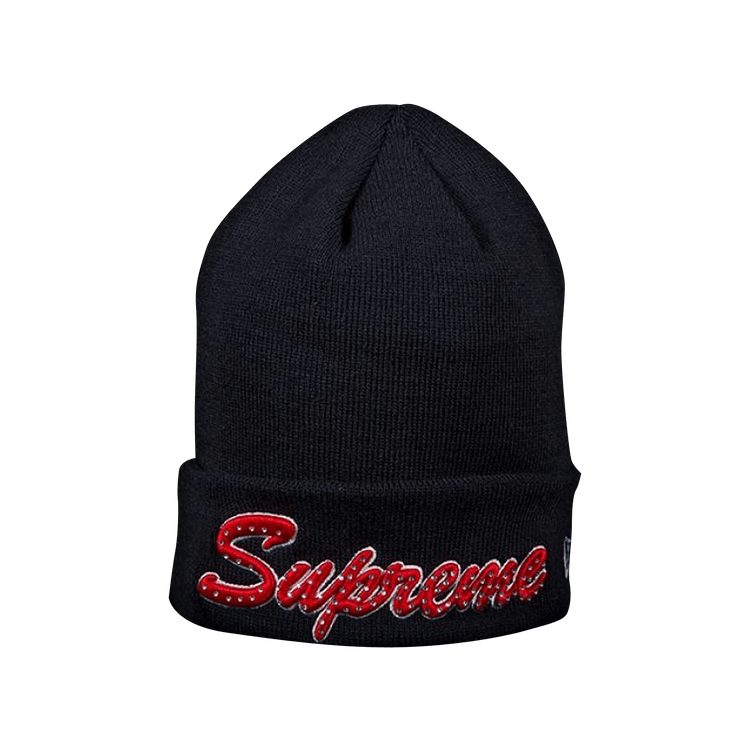 Supreme x New Era Script Beanie 'Navy'