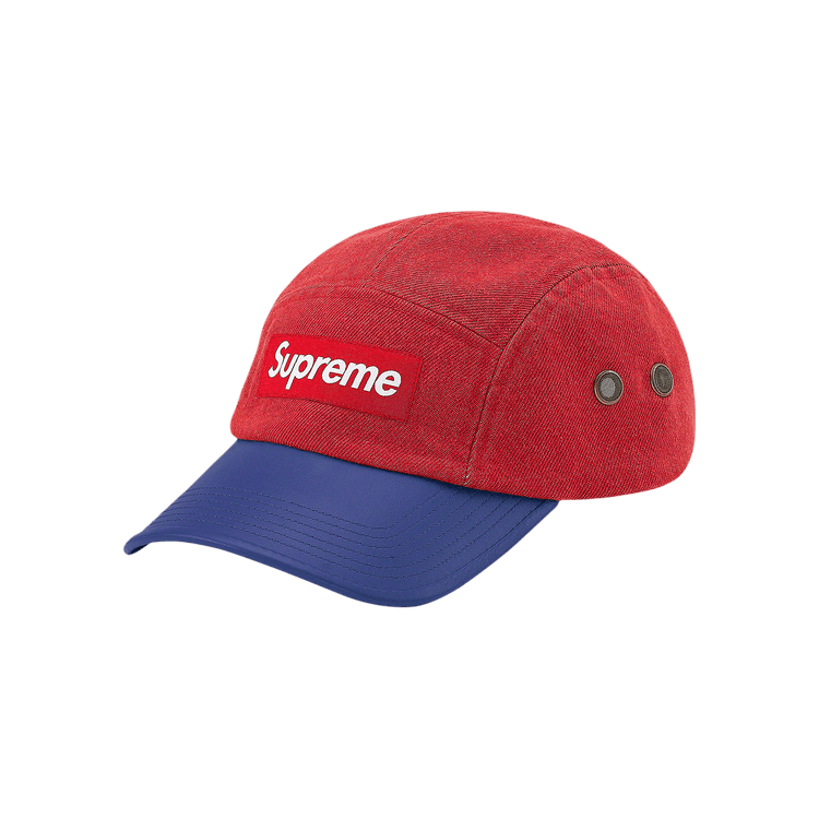 Supreme 2-Tone Denim Camp Cap 'Red'