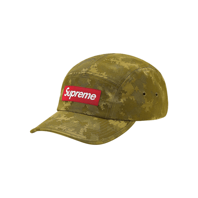 Supreme Satin Digi Camo Camp Cap 'Olive'