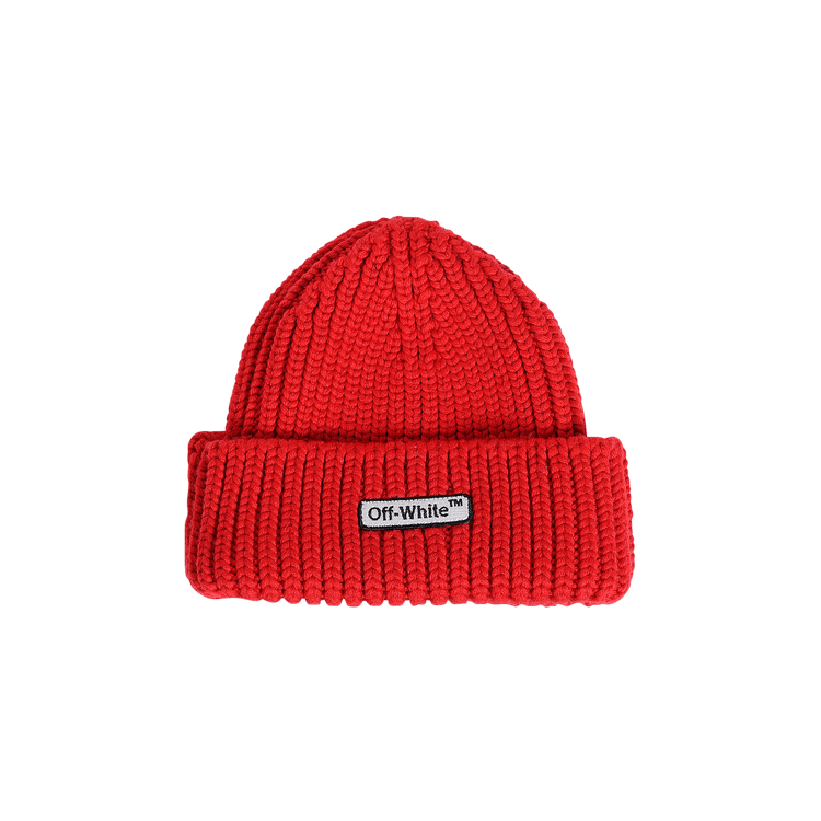 Off-White Patch Beanie 'Red'
