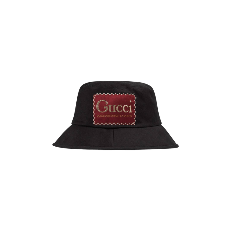 Gucci Cotton Fedora With Label 'Black'