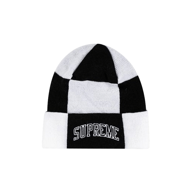 Supreme Checkerboard Beanie 'White'