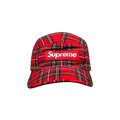 Supreme Washed Chino Twill Camp Cap 'Red Tartan'