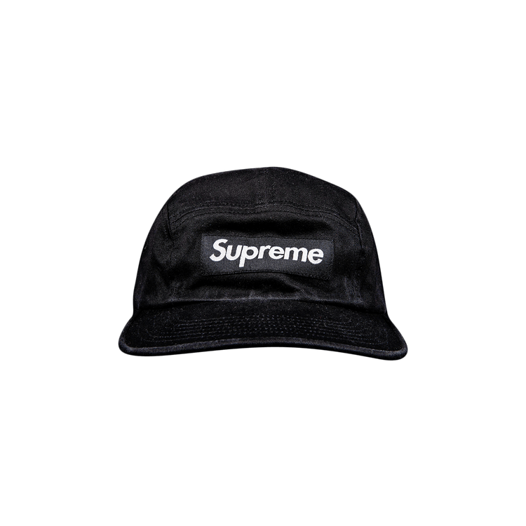 Supreme Washed Chino Twill Camp Cap 'Black'