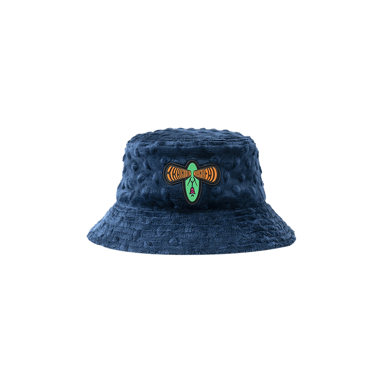 Brain Dead Embossed Fur Bucket Hat 'Navy'