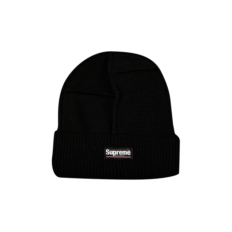 Supreme Paneled Seam Beanie 'Black'