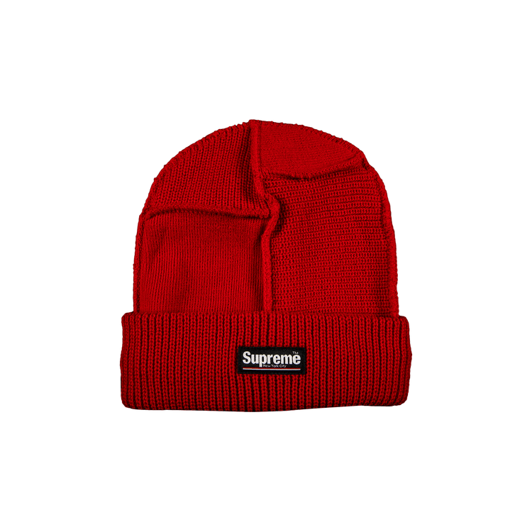 Supreme Paneled Seam Beanie 'Red'