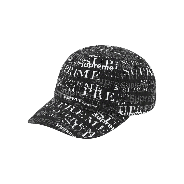Supreme Logo Pattern 6-Panel 'Black'