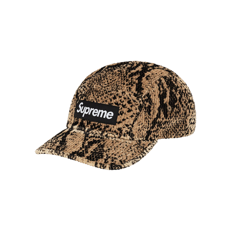 Supreme Snakeskin Corduroy Camp Cap 'Tan'
