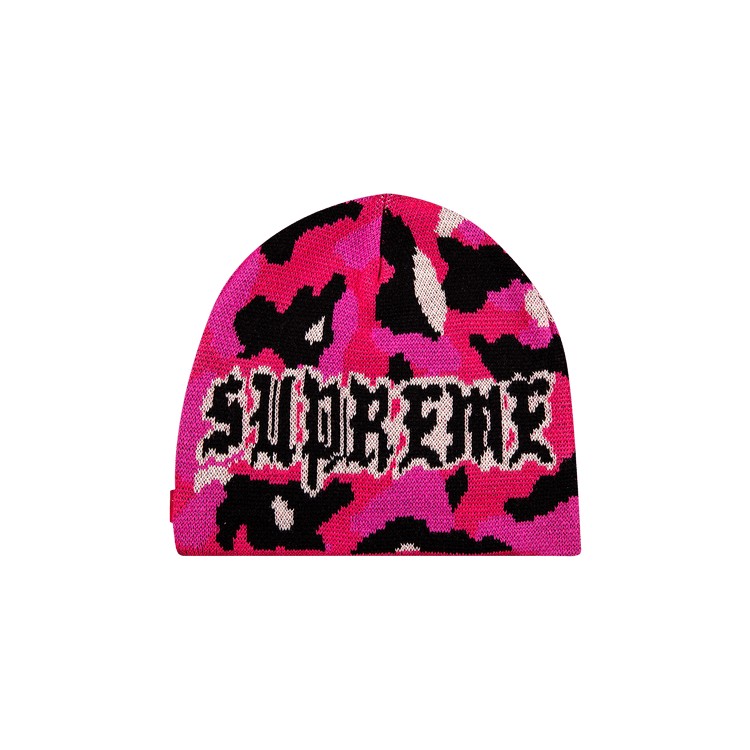 Supreme Paris Camo Beanie 'Pink Camo'