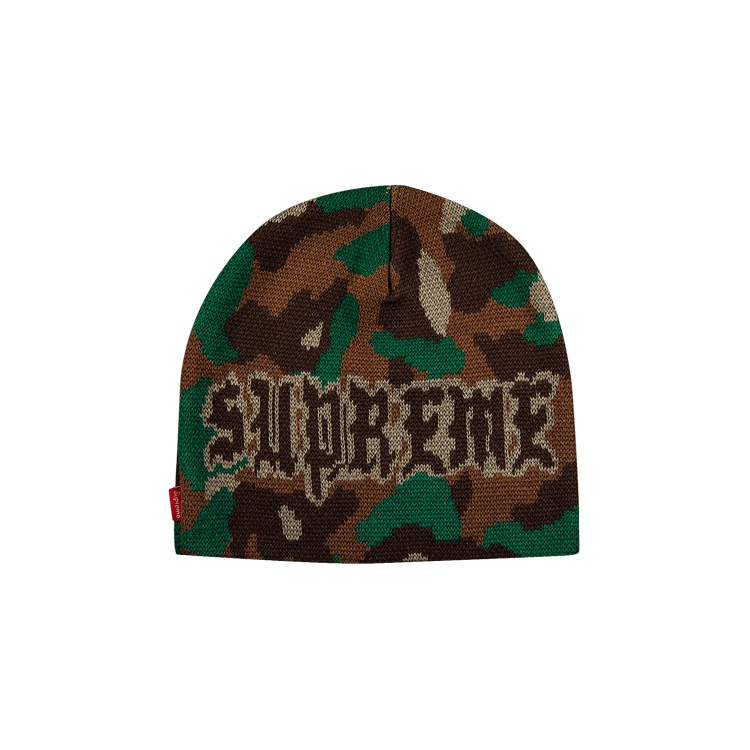 Supreme Paris Camo Beanie 'Woodland Camo'
