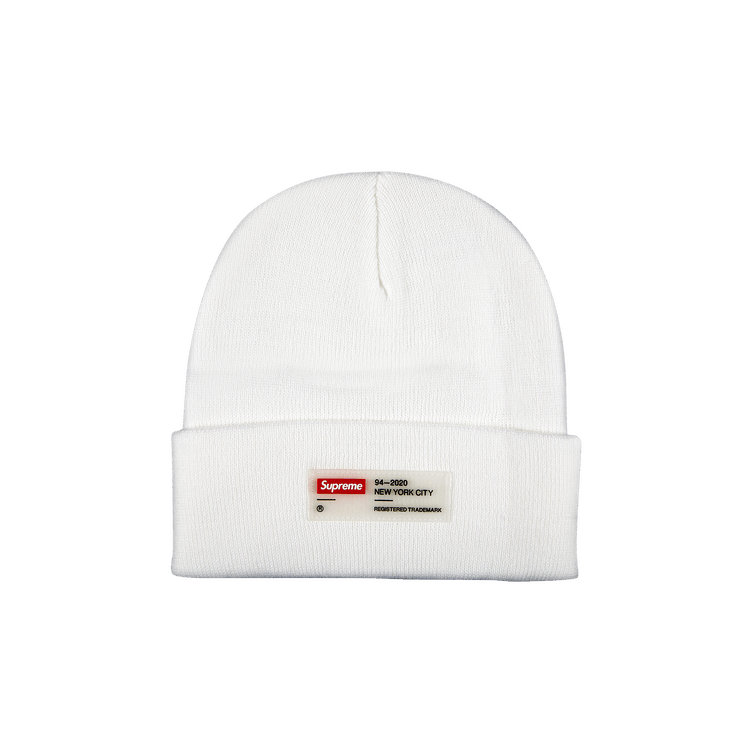 Supreme Clear Label Beanie 'White'