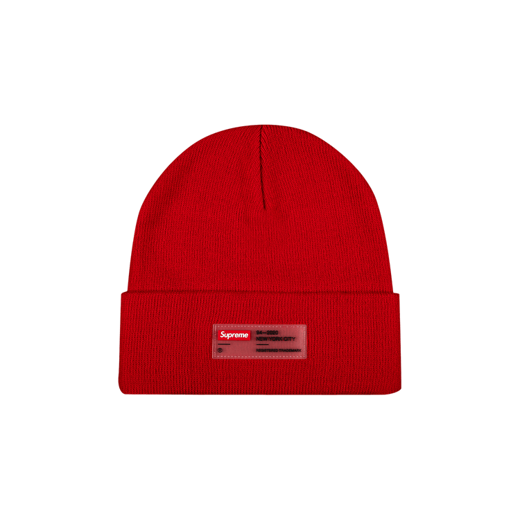Supreme Clear Label Beanie 'Red'