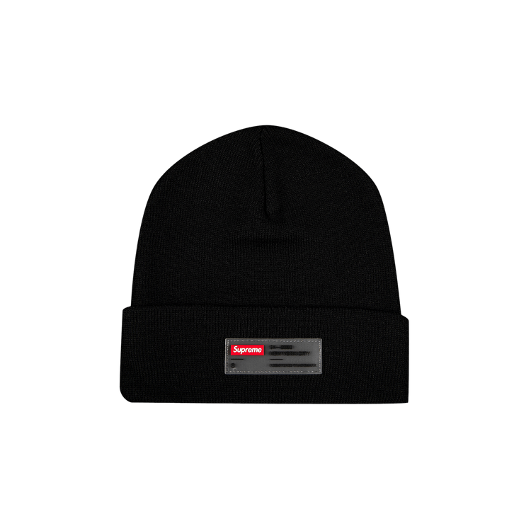 Supreme Clear Label Beanie 'Black'