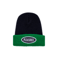 Pleasures Logo Two Tone Beanie 'Black/Green'