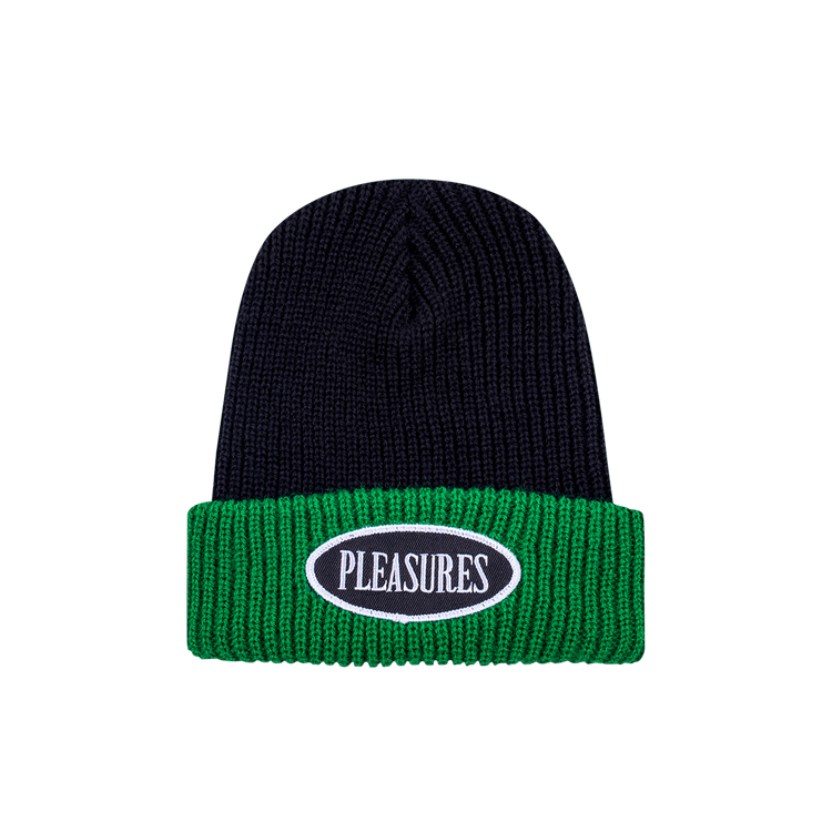 Pleasures Logo Two Tone Beanie 'Black/Green'