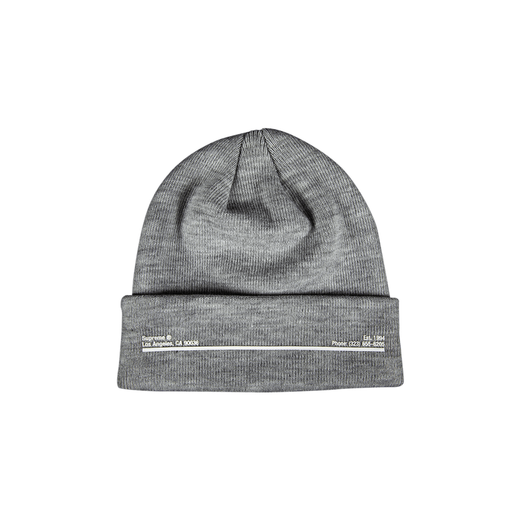 Supreme x New Era Shop Beanie - Los Angeles 'Heather Grey'