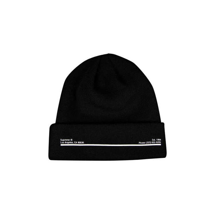 Supreme x New Era Shop Beanie - Los Angeles 'Black'