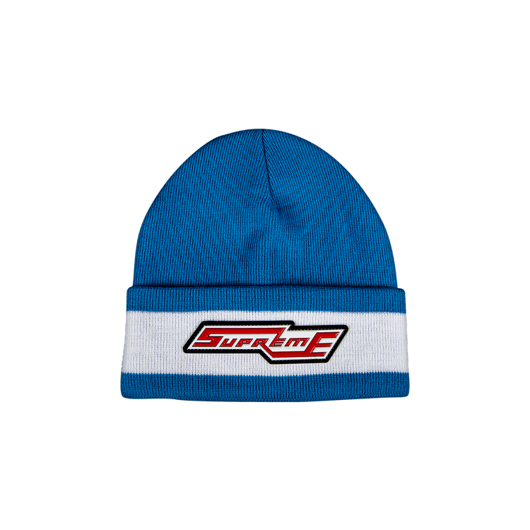 Supreme Cuff Stripe Beanie 'Bright Blue'
