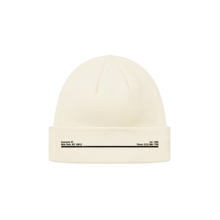 Supreme x New Era Shop Beanie - New York 'Natural'