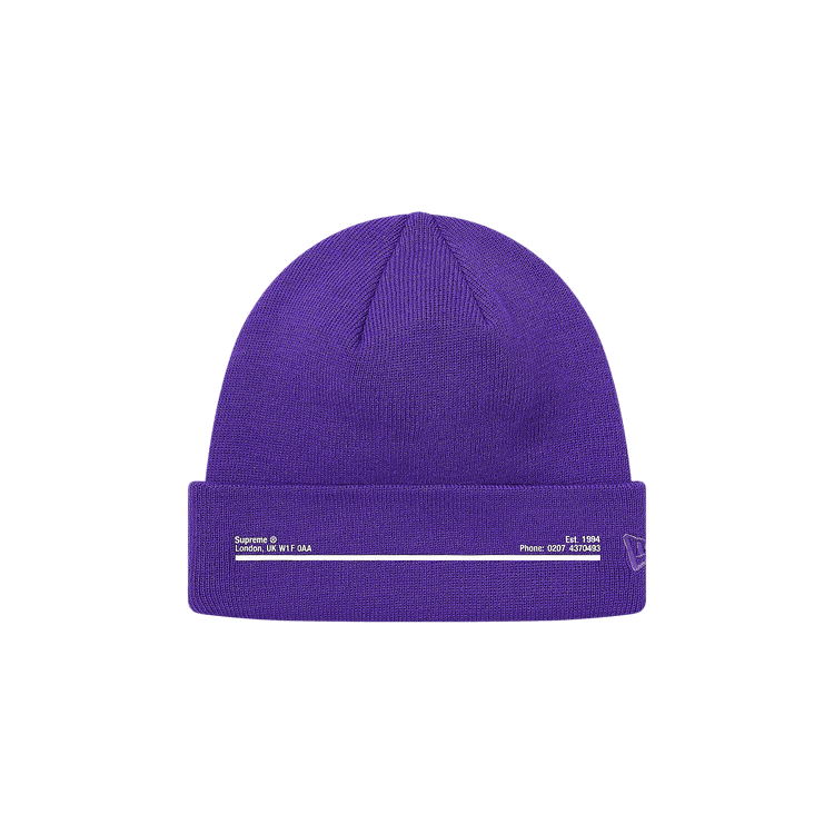 Supreme x New Era Shop Beanie - New York 'Purple'