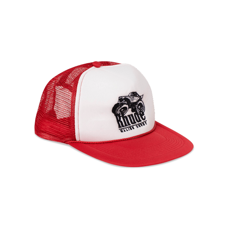 Rhude Malibu Derby Trucker Cap 'Red/White'