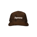 Supreme Logo Stripe Jacquard Denim Camp Cap 'Brown'