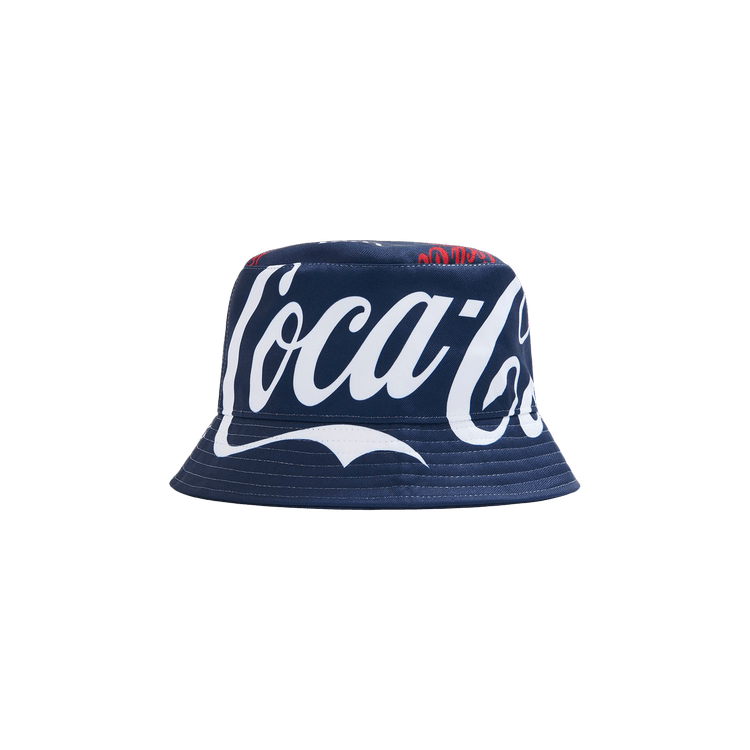 Kith x Coca-Cola x Mitchell & Ness Coke Logo Bucket Hat 'Navy/Multi'