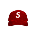 Supreme Velvet S Logo 6-Panel 'Red'