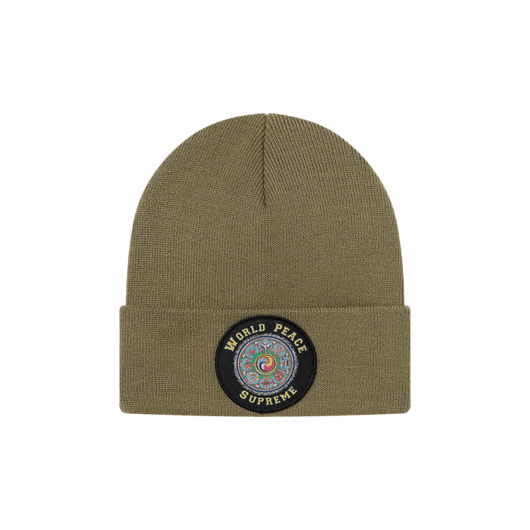 Supreme World Peace Beanie 'Light Olive'